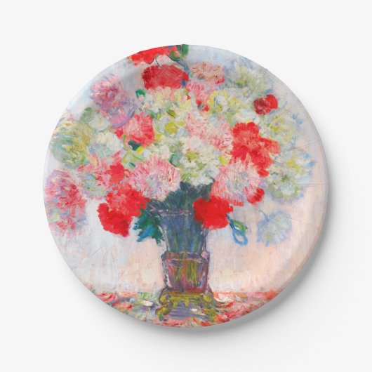 Monet Peonies Pappteller (Vorderseite)