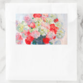 Monet Peonies Rechteckiger Aufkleber (Tasche)