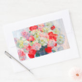 Monet Peonies Rechteckiger Aufkleber (Umschlag)