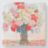 Monet Peonies Steinuntersetzer (Vorderseite)