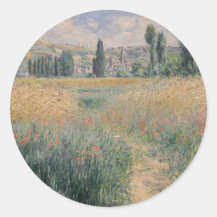 Monet-Pfad auf der Insel Saint Martin, Vétheuil Runder Aufkleber