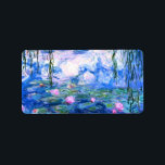 Monet Pink Water Lilies Adressaufkleber<br><div class="desc">Monet rosa Wasserlililien sind auf Etiketten mit schönen rosa Seerosen in einem ruhigen,  blauen Teich mit Lilienblättern zu sehen. Ein großartiges Monet-Geschenk für die Liebhaber von Impressionismus und französischer Kunst.</div>