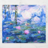 Monet Pink Water Lilies Alkoholflaschenetikett (Einzelnes Label)
