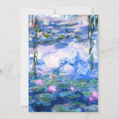 Monet Pink Water Lilies Einladung (Vorderseite)