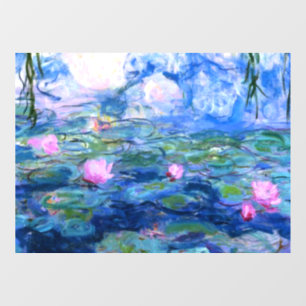 Monet Pink Water Lilies  Fensteraufkleber