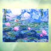 Monet Pink Water Lilies  Fensteraufkleber (Blatt 3)