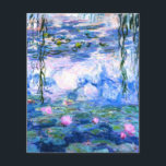 Monet Pink Water Lilies Flyer<br><div class="desc">Ein rosa Monet-Flyer mit wunderschönen rosafarbenen Seerosen,  die in einem ruhigen,  blauen Teich mit Lilienblättern schwimmen. Ein großartiges Monet-Geschenk für die Liebhaber von Impressionismus und französischer Kunst.</div>
