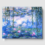 Monet Pink Water Lilies Gästebuch<br><div class="desc">Das Gästebuch von Monet Pink mit rosafarbenen Seerosen in einem ruhigen,  blauen Teich mit Lilienpolstern ist ein beliebtes Gästebuch. Ein großartiges Monet-Geschenk für die Liebhaber von Impressionismus und französischer Kunst.</div>
