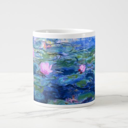 Monet Pink Water Lilies Jumbo-Tasse (Vorderseite)