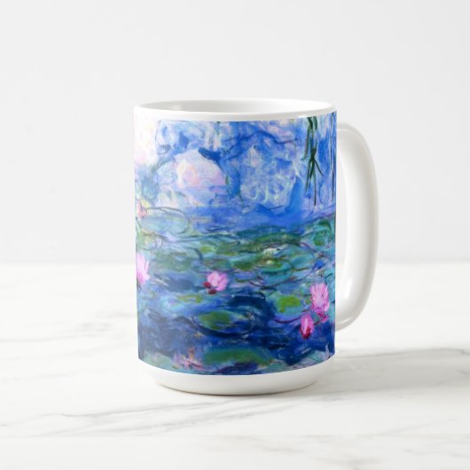 Monet Pink Water Lilies Kaffeetasse (VorderseiteRechts)