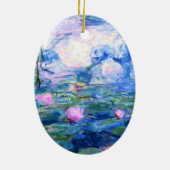 Monet Pink Water Lilies  Keramik Ornament (Hinten)