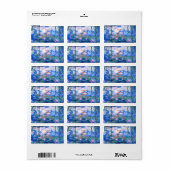 Monet Pink Water Lilies Label Adressaufkleber (Vorne)