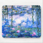 Monet Pink Water Lilies Mousepad<br><div class="desc">Ein Monet-Pink-Wasserlilienmaus mit schönen rosa Seerosen,  die in einem ruhigen,  blauen Teich mit Lilienpolstern schwimmen. Ein großartiges Monet-Geschenk für die Liebhaber von Impressionismus und französischer Kunst.</div>