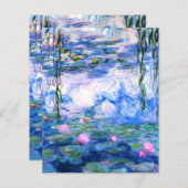 Monet Pink Water Lilies Paper Sheet (Vorne/Hinten)