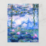 Monet Pink Water Lilies Paper Sheet<br><div class="desc">Ein Monet-rosa-Wasser lilliert 4, 5"x5, 6"-Blatt mit schönen rosa Seerosen,  die in einem ruhigen,  blauen Teich mit Lilienblättern schwimmen. Ein großartiges Monet-Geschenk für die Liebhaber von Impressionismus und französischer Kunst.</div>