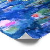 Monet Pink Water Lilies  Poster (Ecke)