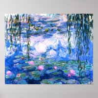 Monet Pink Water Lilies