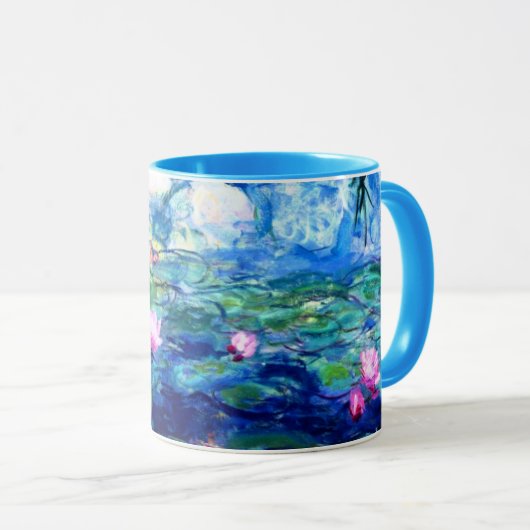Monet Pink Water Lilies Tasse (VorderseiteRechts)