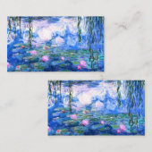 Monet Pink Water Lilies Visitenkarte (Vorne/Hinten)