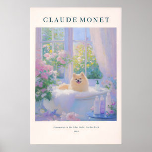 Monet Pomeranian Druck Floral Französischer Cottag Poster