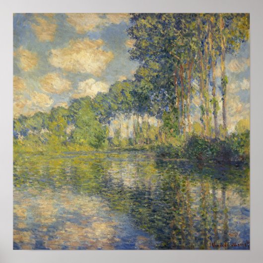 Monet - Poplars auf der Epte Poster (Vorne)
