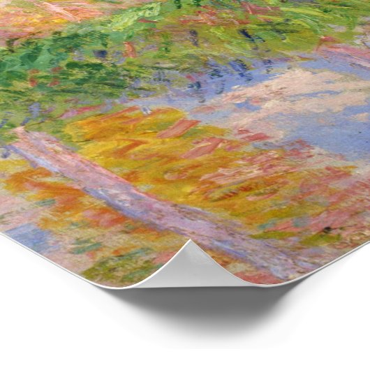 Monet - Poplars in der Sonne Poster (Ecke)