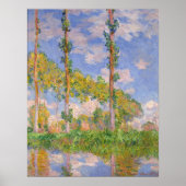 Monet - Poplars in der Sonne Poster (Vorne)