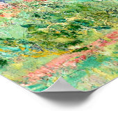 Monet - Poplars, rosa Wirkung Poster (Ecke)