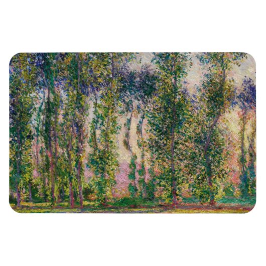 Monet Poplars über Giverny Magnet (Horizontal)