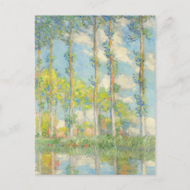 Monet Poplars Vintage Landschaft Impressionismus Postkarte