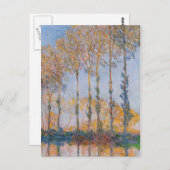 Monet - Poplars, weißer und gelber Effekt Postkarte (Vorne/Hinten)