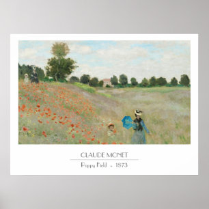 Monet Poppie Fields Poster
