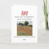 Monet Poppies Grußkarte Karte (Rückseite)