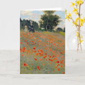 Monet Poppies Grußkarte Karte (Gelbe Blume)