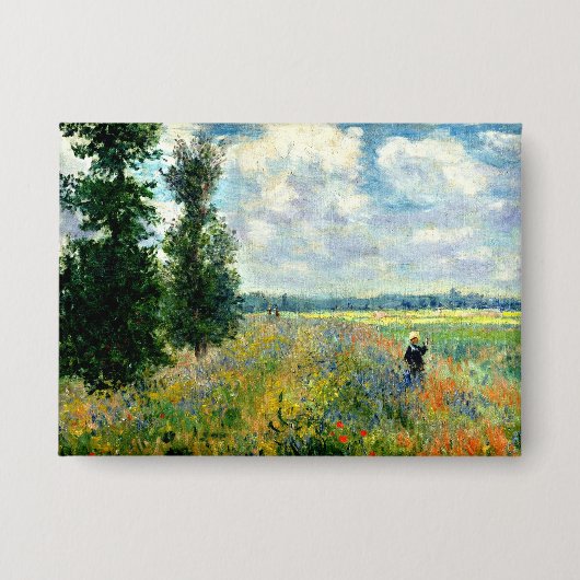 Monet - Poppy Field, Argenteuil Button (Vorderseite)