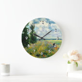 Monet - Poppy Field, Argenteuil, Large Clock Große Wanduhr (Zuhause)