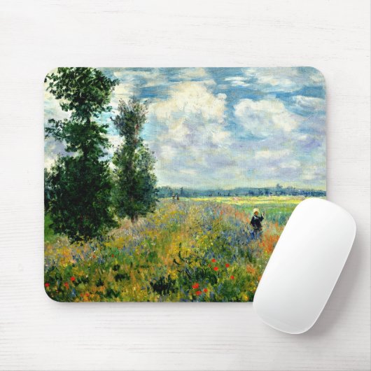 Monet - Poppy Field, Argenteuil Mousepad (Mit Mouse)