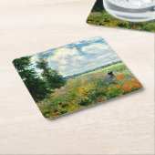 Monet - Poppy Field, Argenteuil Rechteckiger Pappuntersetzer (angewinkelt)