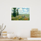 Monet Poppy Field Poster 28x20 (Küche)