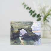 Monet - Port d'Amount Etretat, schönes Bild Postkarte (Stehend Vorderseite)