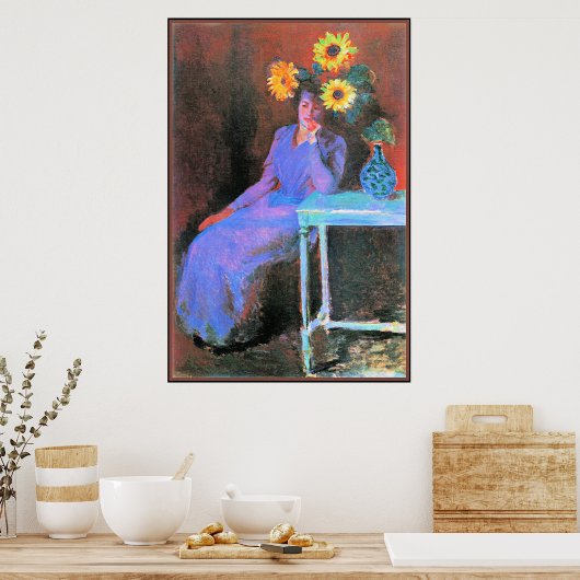 Monet - Portrait von Suzanne Hoschede Poster (Küche)