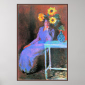 Monet - Portrait von Suzanne Hoschede Poster (Vorne)