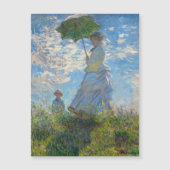 Monet - Promenade Frau mit Parasol Magnetkarte (Vorderseite)