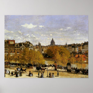 Monet - Quai du Louvre, Kunstmalerei Poster