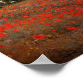 Monet Red Poppy Field Fine Art Print Poster (Ecke)