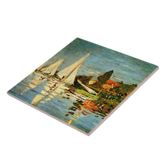 Monet - Regatta in Argenteuil, Fliese (Seite)