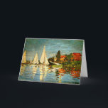 Monet - Regatta in Argenteuil, Impressionismus Karte<br><div class="desc">Regatta in Argenteuil,  Vintages Kunstwerk des französischen Impressionisten Claude Monet</div>