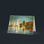 Monet - Regatta in Argenteuil, Impressionismus Karte<br><div class="desc">Regatta in Argenteuil,  Vintages Kunstwerk des französischen Impressionisten Claude Monet</div>