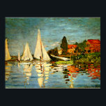 Monet - Regatta in Argenteuil, Impressionismus Poster<br><div class="desc">Regatta in Argenteuil,  Vintages Kunstwerk des französischen Impressionisten Claude Monet</div>