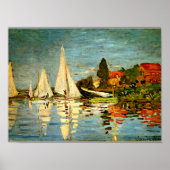 Monet - Regatta in Argenteuil, Impressionismus Poster (Vorne)
